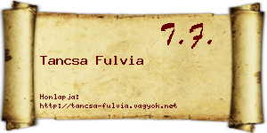 Tancsa Fulvia névjegykártya
